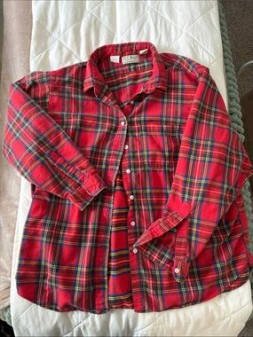 〰️ oversized llbean plaid top